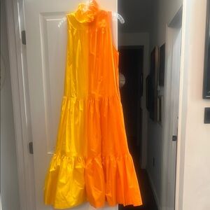 Christopher John Rogers Yellow and Orange Maxi Dress